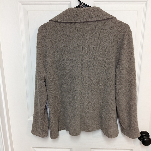 Blazer Suit Jacket Damask Taupe Brown wide lapel NWT XL $78 Retail - Picture 4 of 10